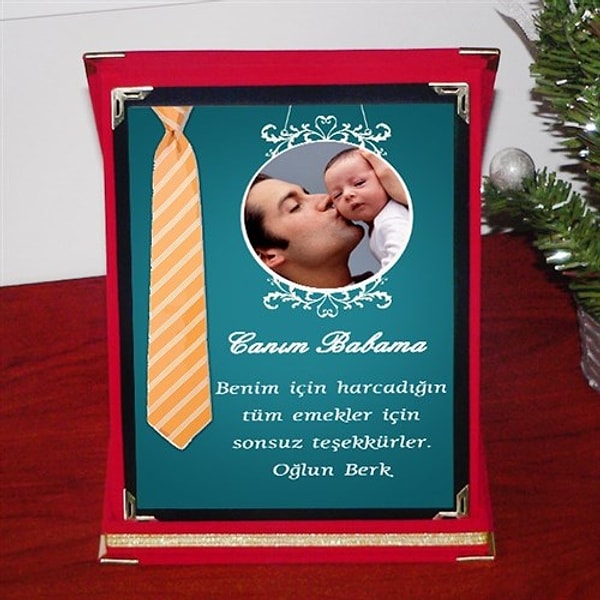 7-) Babaya Özel Plaket